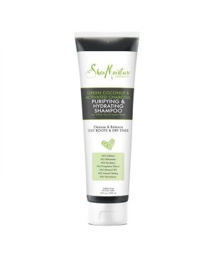 Shea Moisture, Green Coconut & Activated Charcoal Purifying & Hydrating Shampoo, 305 ml